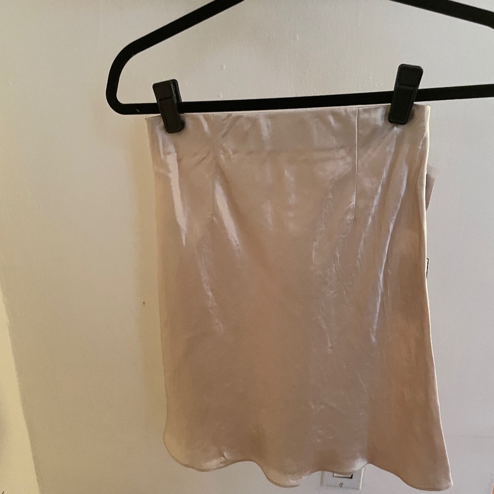 Aritzia Slip Mini Skirt - champagne size 2 **NWT**